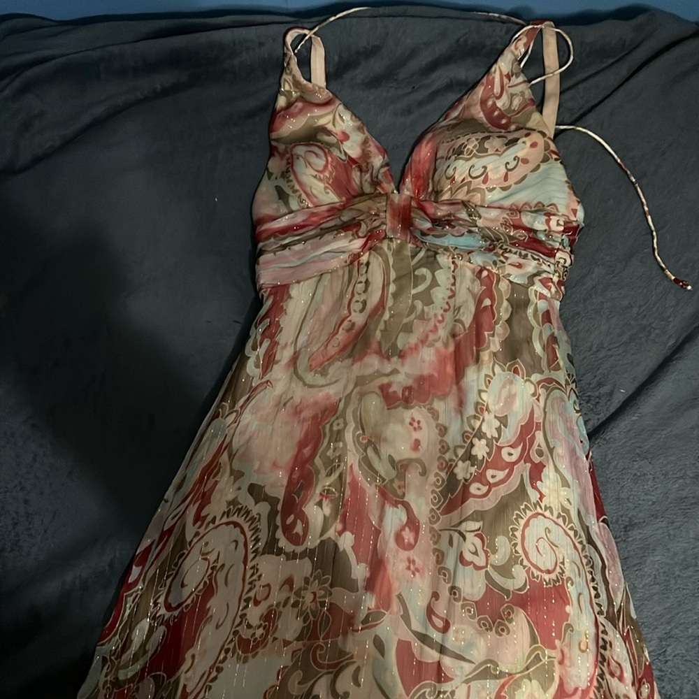 Vintage flowing sparkly y2k long dress